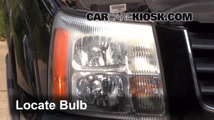 2003 Cadillac Escalade 6.0L V8 Lights Headlight (replace bulb)